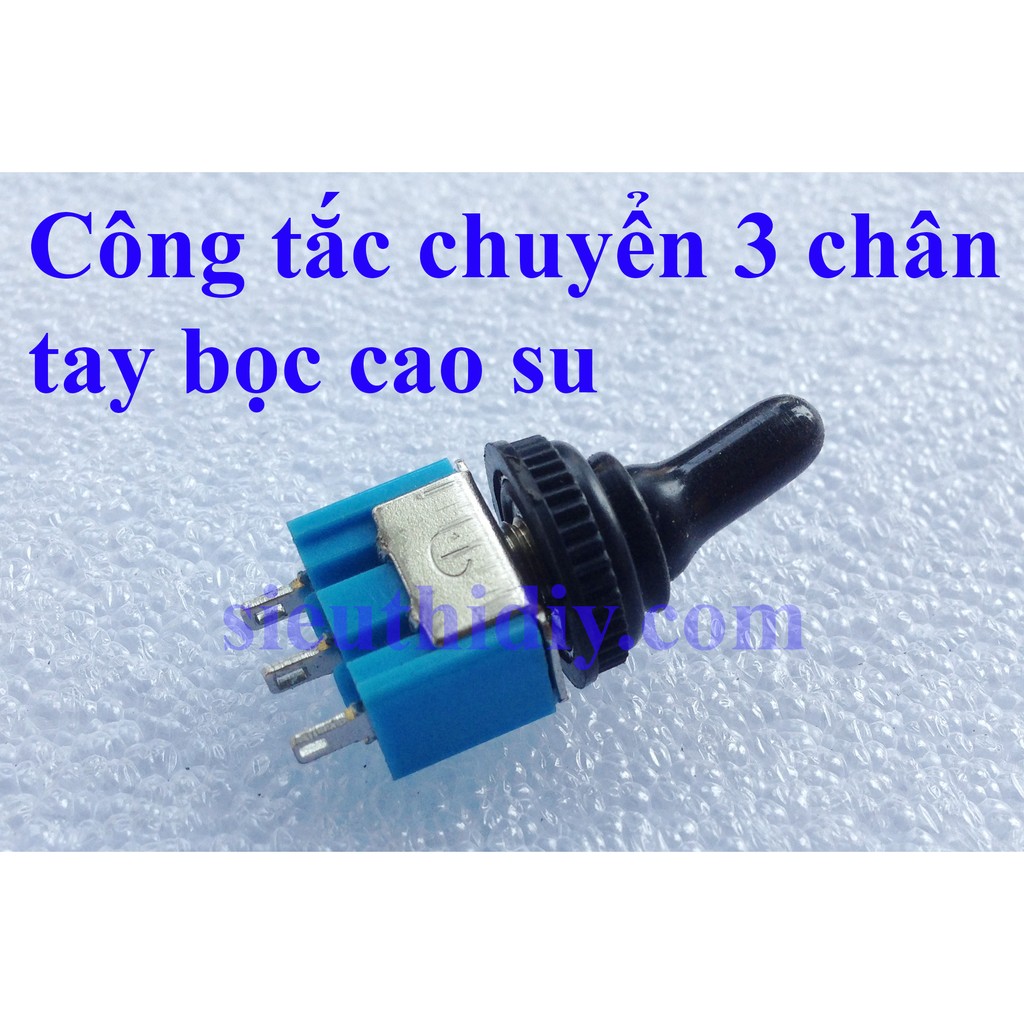 Công tắc chuyển 3 chân MTS-102 kèm núm cao su cách điện