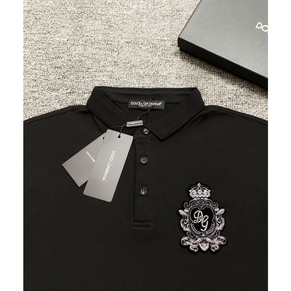 D0LCE&GABBA Áo tay ngắn chất liệu cotton nguyên chất thêu logo 2020 năng động trẻ trung