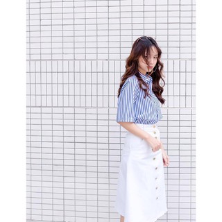 ÁO SƠ MI SỌC XANH BASIC