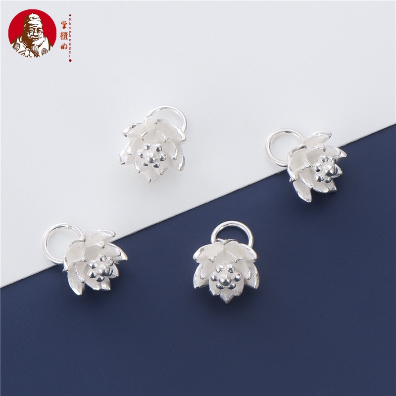 Mặt Dây Chuyền Bạc S925 Hình Hoa Sen Xinh Xắn