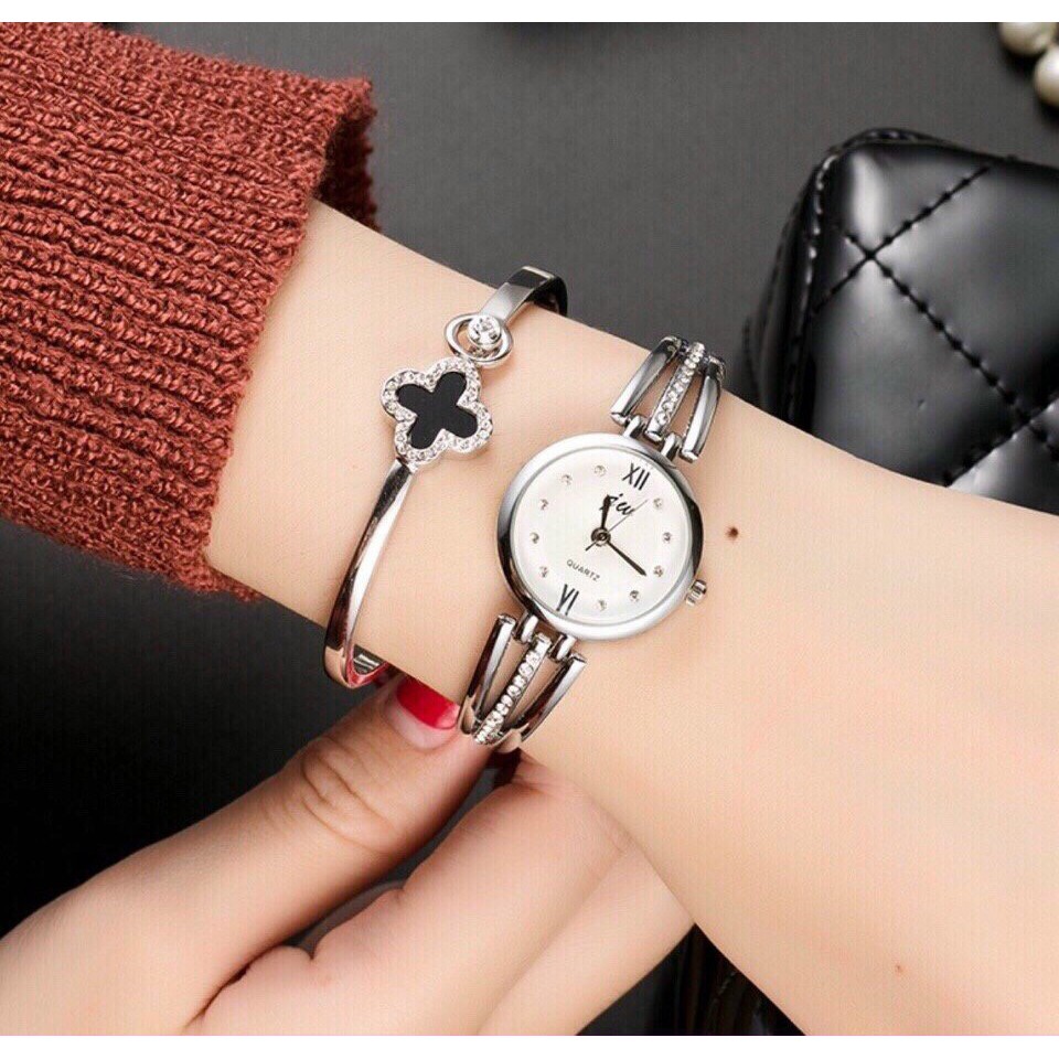 Đồng hồ đeo tay Nữ, đồng hồ Nữ dây lắc JW vàng hồng, bạch kim, mặt nhỏ dễ thương, thời trang Hàn Quốc