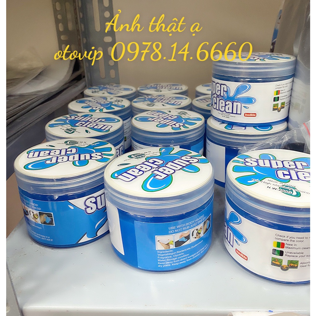 Túi Gel Vệ Sinh nội thất xe hơi, Bàn Phím,gel Lau Bụi Xe Ô Tô Tái Sử Dụng nhiều lần chuẩn hàng Supper Clean