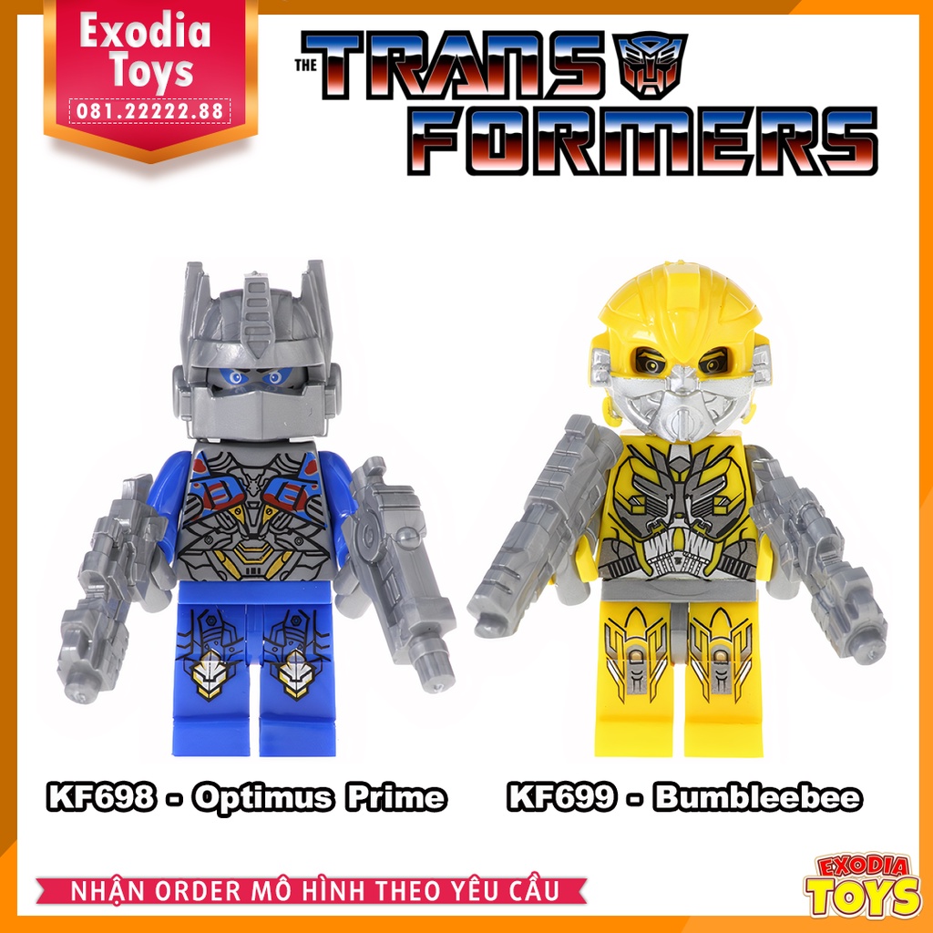 Xếp hình Minifigure Transformer Nhân vật Optimus Prime và Bumble Bee - Đồ Chơi Lắp Ghép Sáng Tạo