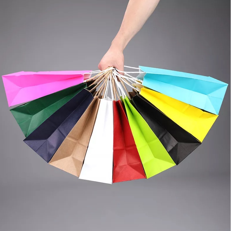 Túi giấy mềm màu trơn TGMT01 Giấy Kraft chất lượng cao ĐLG 140g Đủ màu Đủ Size Gói quà trang trọng -Saigonir