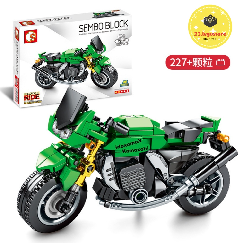 Bộ đồ chơi lắp ghép lego Xe Moto Phân khối lớn mini siêu cool cho bé trai, Bộ đồ chơi lắp ráp xe máy motor