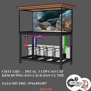Decal dán hồ cá 3D nhiều kích thước