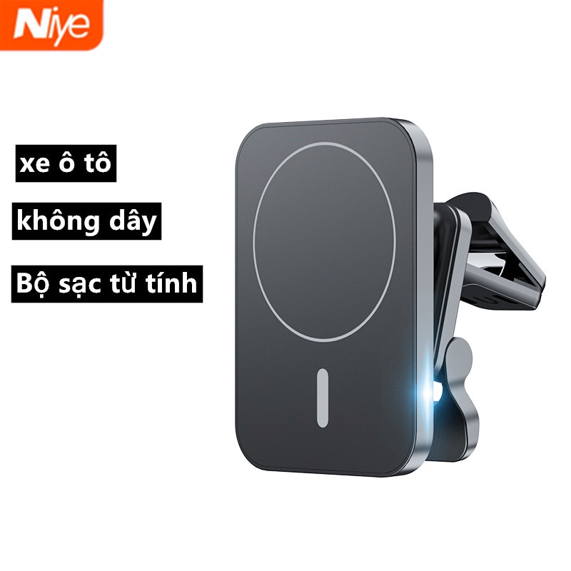 Giá đỡ điện thoại kiêm sạc không dây Magsafe hít nam châm cho iPhone12 iPhone 13 15w sử dụng trên xe hơi 