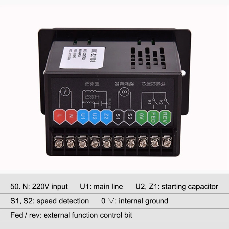 Bộ Điều Chỉnh Tốc Độ Động Cơ 6W-400W AC220V UX-52 Màu Đen