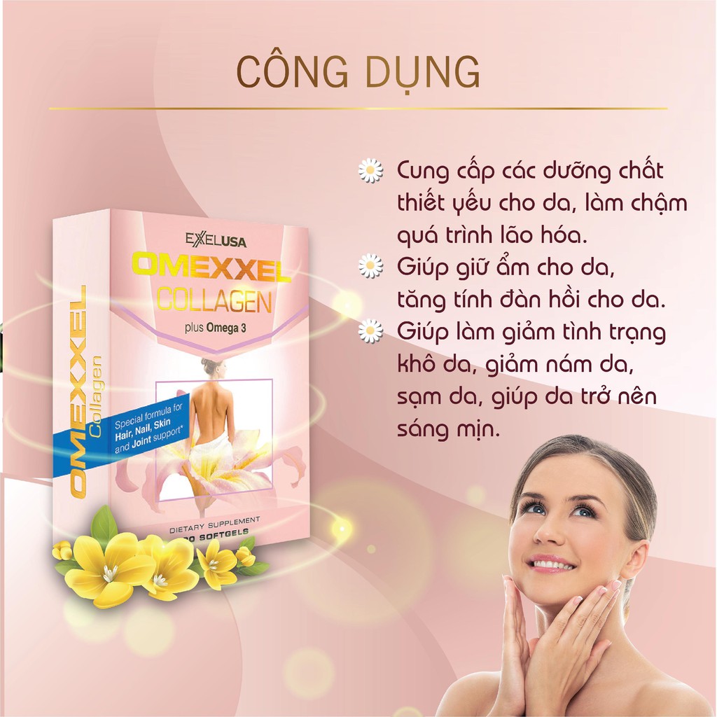 Combo 2 hộp viên uống bổ sung Collagen, chống lão hóa Omexxel Collagen (30 viên / hộp) - Tặng 1 hộp Omexxel Collgen 30v | BigBuy360 - bigbuy360.vn