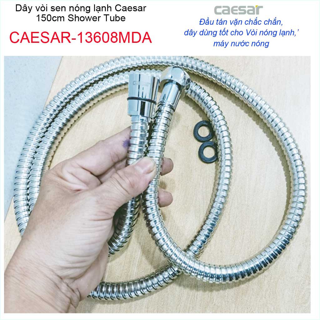 Dây sen Caesar 1.5m, dây vòi tắm hoa sen- dây vòi xịt vệ sinh 1.5m, dây sen chống xoắn Caesar 13608MDA