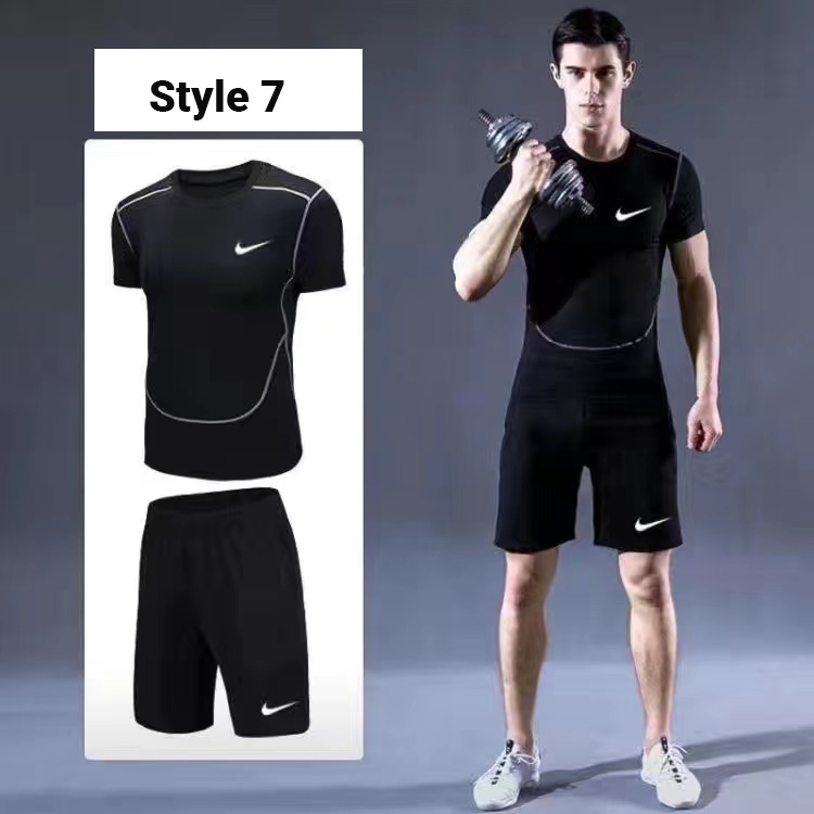 Bộ Đồ Bơi 2 Mảnh Áo Tay Ngắn + Quần Short Nhanh Khô Cho Nam