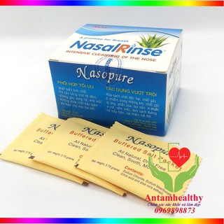 Hộp 25 gói muối rửa mũi NasalRinse - Triết xuất nha đam