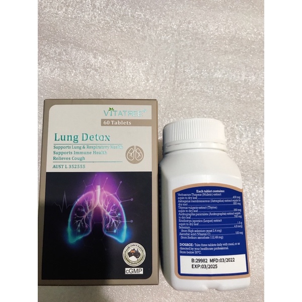 giải độc phổi bổ phổi Vitatree Lung Detox
