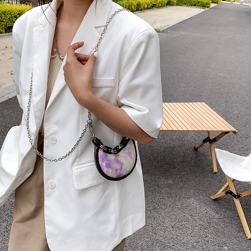 Túi xách JASMIN NOIR da pu thời trang nữ phối dây xích