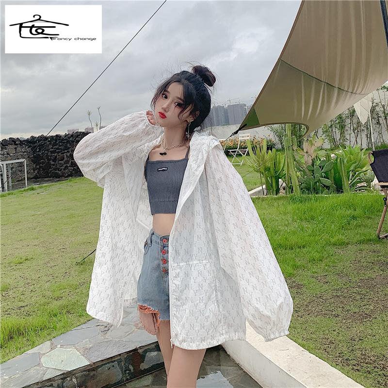 Áo Khoác Chống Nắng Mỏng Tay Dài Dáng Rộng Phản Quang Phong Cách Hàn Quốc Thời Trang Mùa Hè Cho Học Sinh