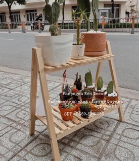 Kệ để đồ 2 tầng gỗ Quế thơm