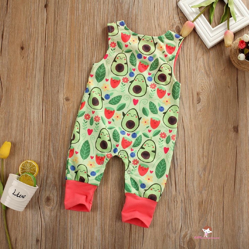 ❤XZQ-0-24m Newborn Boy Baby Girl Clothes Infant Avocado Long Sleeve Romper Jumpsuit Bodysuit Sunsuit Outfits