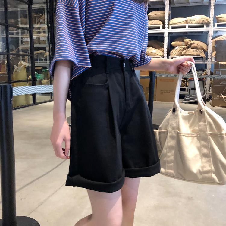 quần ngắn dành cho nữ Lưng Cao Ống Rộng Phong Cách Hàn Quốc | BigBuy360 - bigbuy360.vn