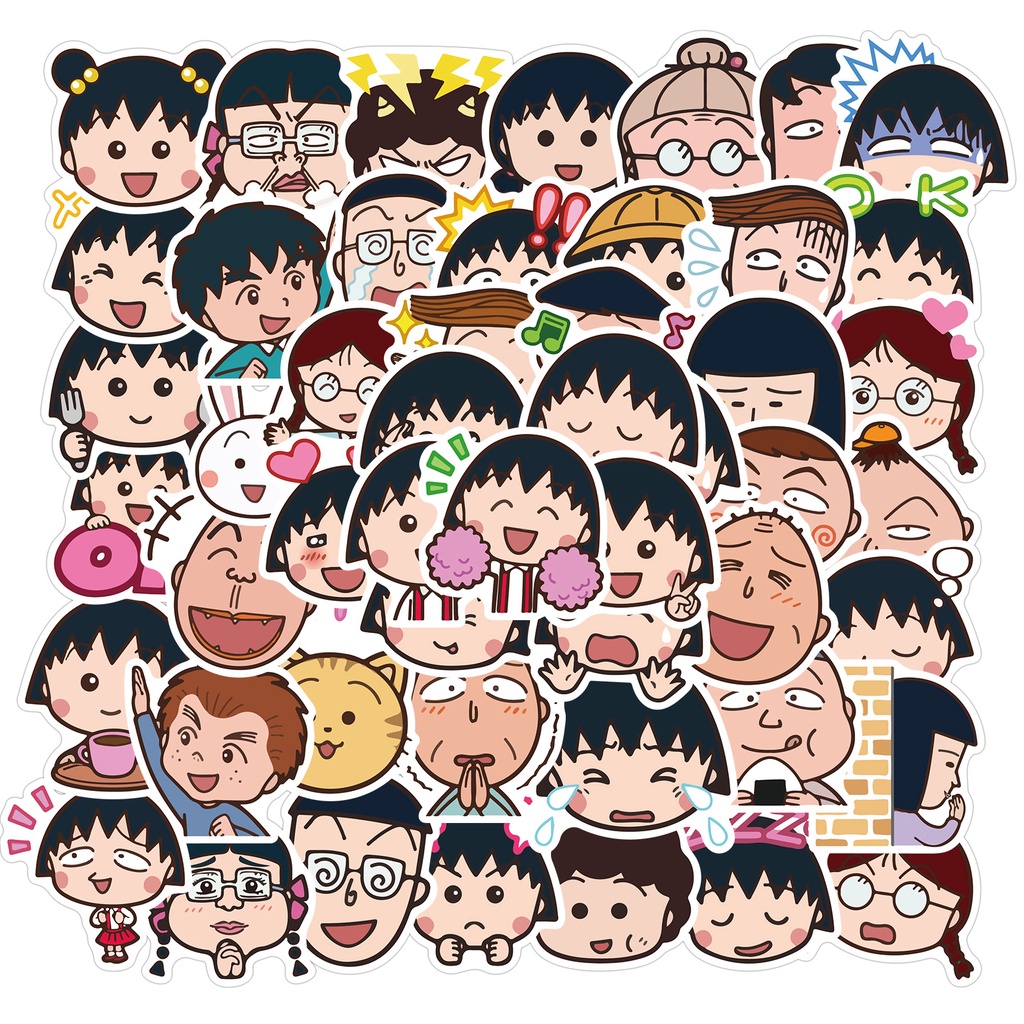 J· Bộ Hình Dán Chống Thấm Chibi Maruko-Chan, 50 tờ/bộ