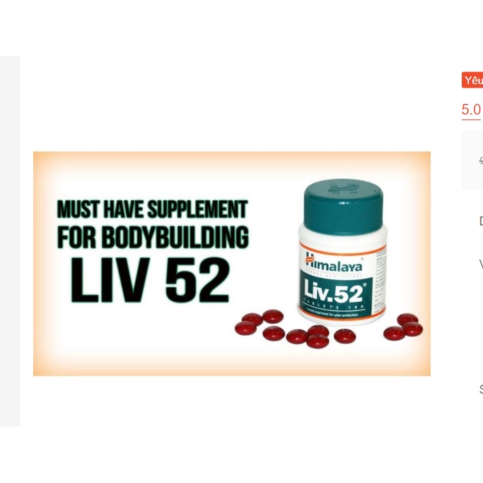 [Rẻ vô địch] [Chính hãng] [GIÁ TỐT NHẤT] Viên Giải Độc Gan Mát Gan Liv 52 (100 Viên)