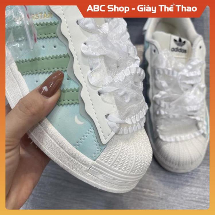 Giày thể thao adida.s superstar sò xanh lá bản đẹp mẫu mới 2022  full box  giấy gói