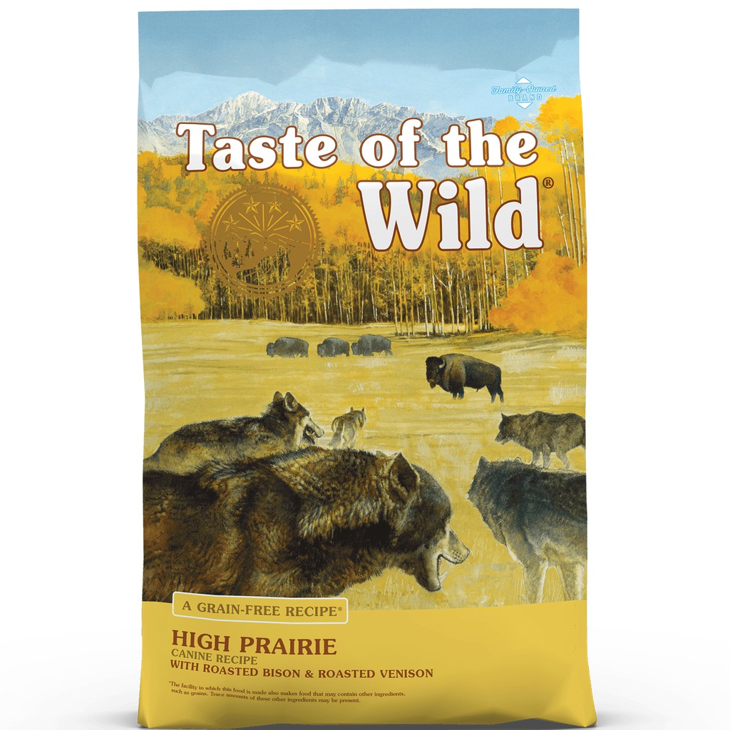 [DINH DƯỠNG CAO] 12KG THỨC ĂN HẠT CHO CHÓ TRƯỞNG THÀNH TASTE OF THE WILD HIGH PRAIRIE vị Bò Rừng và Nai Nướng