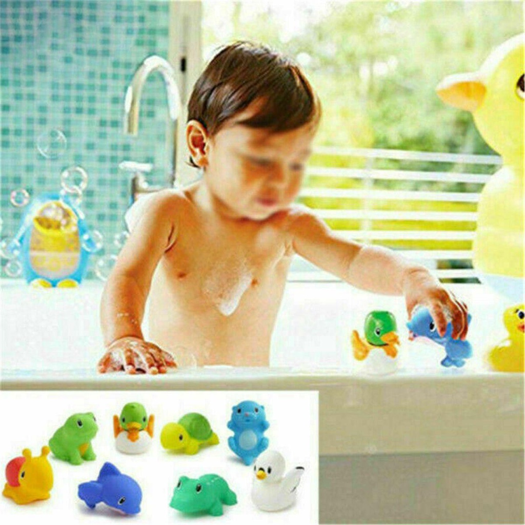Bộ 10 Vịt Cao Su Hoạt Hình Đồ Chơi Khi Tắm Cho Bé