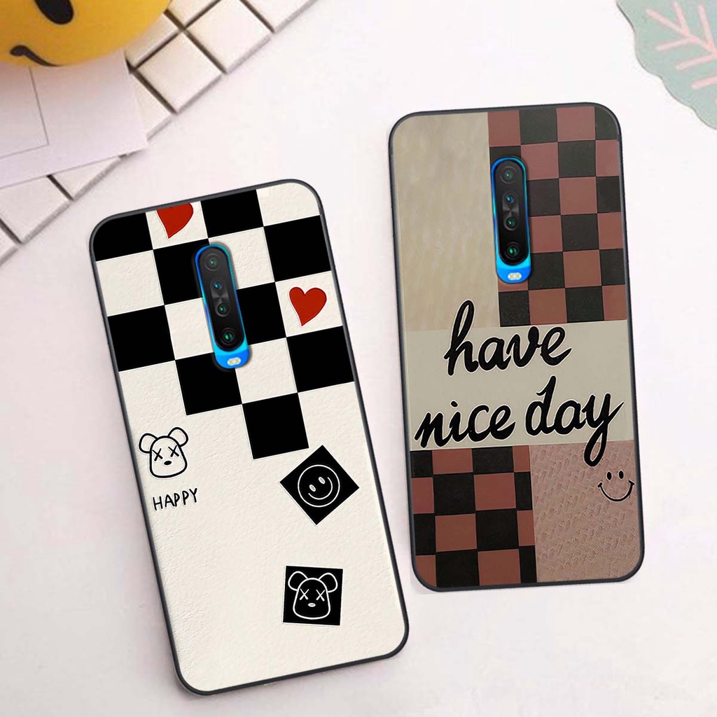 Ốp Xiaomi Redmi K30 caro trái tim cá tính, thời trang siêu đẹp, siêu phong cách