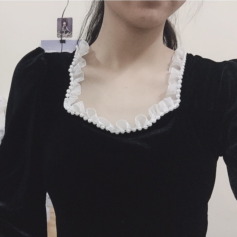 Dây Viền Hạt - Ren Viền - Ren Bèo Trang Trí Áo Váy