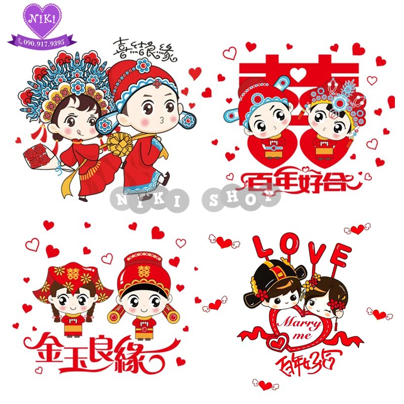 *DECAL TRANG TRÍ ĐÁM CƯỚI