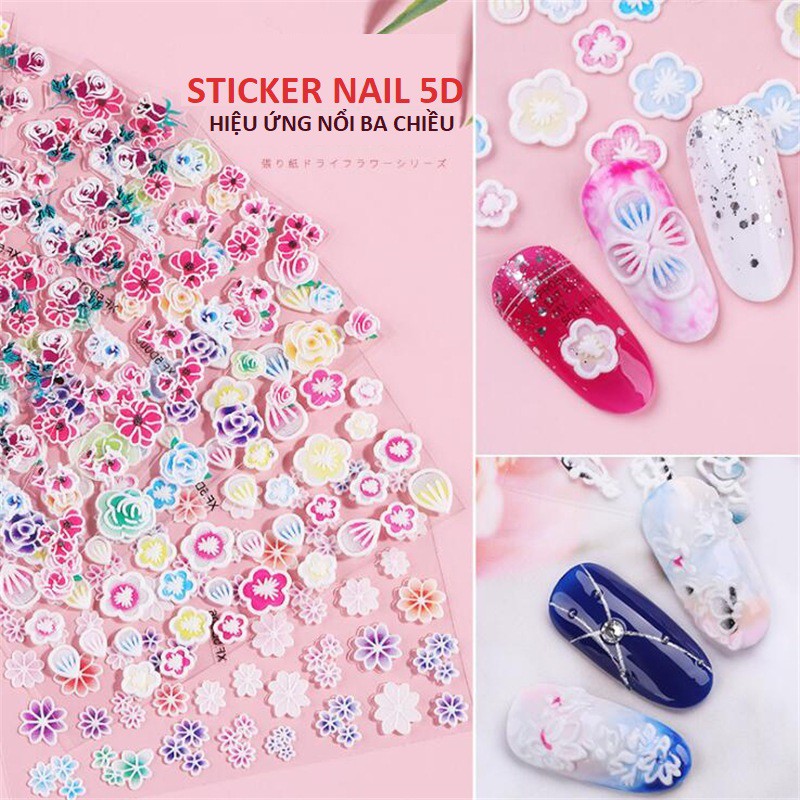 Sticker nail 5D - Hình dán móng ba chiều