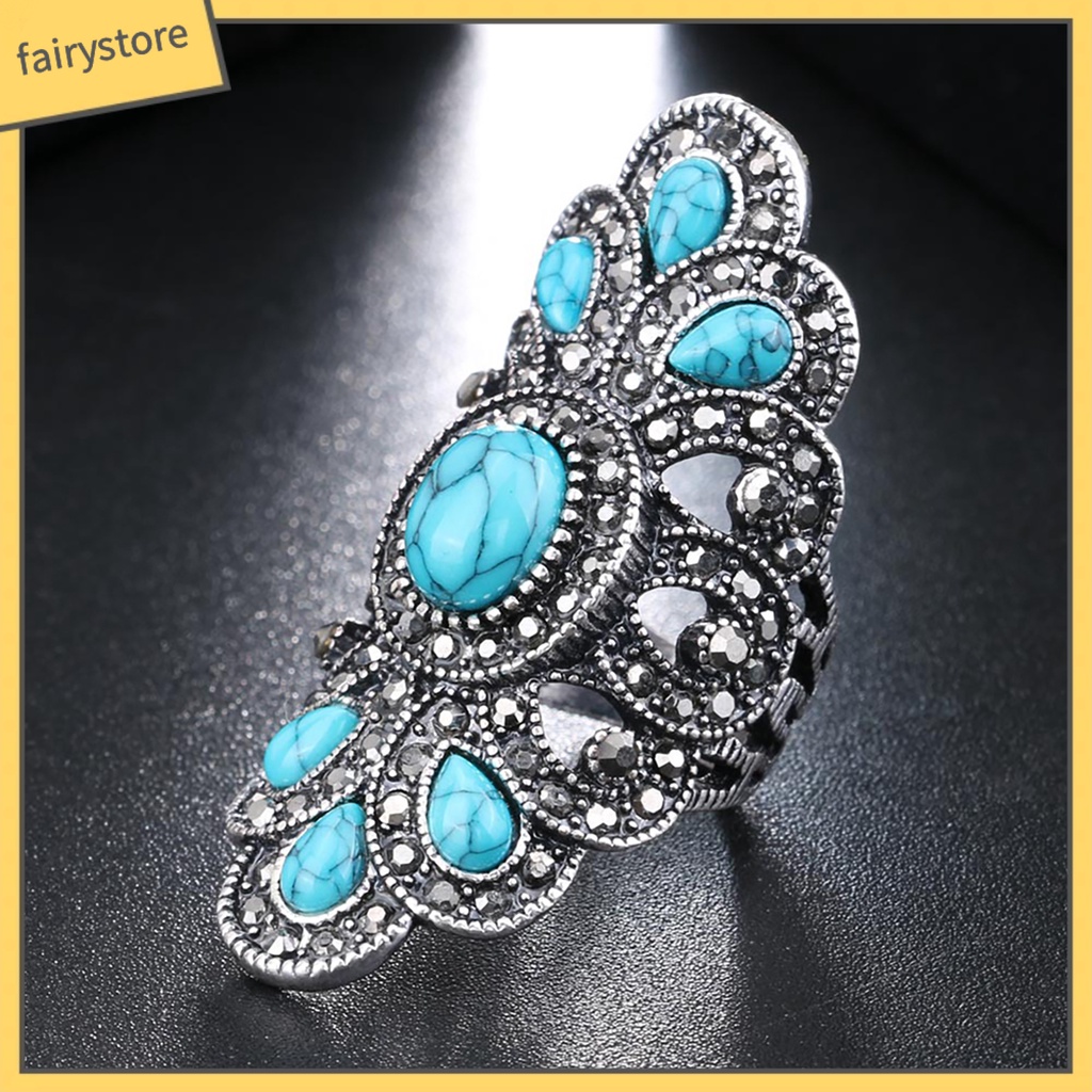 Nhẫn Hợp Kim Đính Đá Phong Cách Cổ Điển Cho Nữ