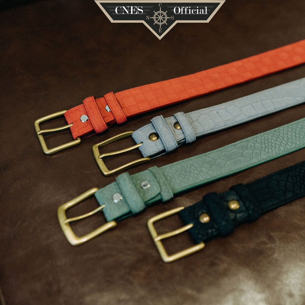 Thắt Lưng Nam Thời Trang Mặt Khóa Kim Chất Liệu Da Bò Cao Cấp Thương Hiệu CNES