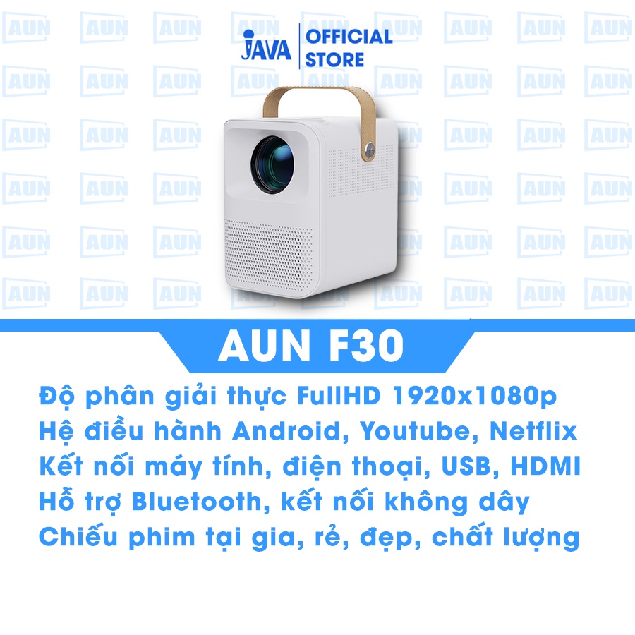 [ PHÂN GIẢI THỰC 1080P] Máy chiếu Mini Aun F30 FullHD 1080p