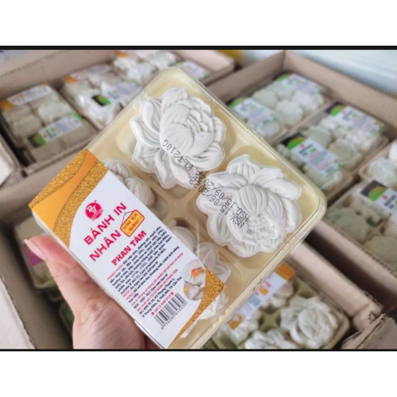 BÁNH IN KIM SA HÌNH HOA SEN 4 Vị