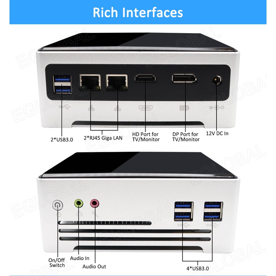 Máy tính mini, mini pc Eglobal V320 Intel Core i7-9750H 6 Cores 12 Threads | BigBuy360 - bigbuy360.vn