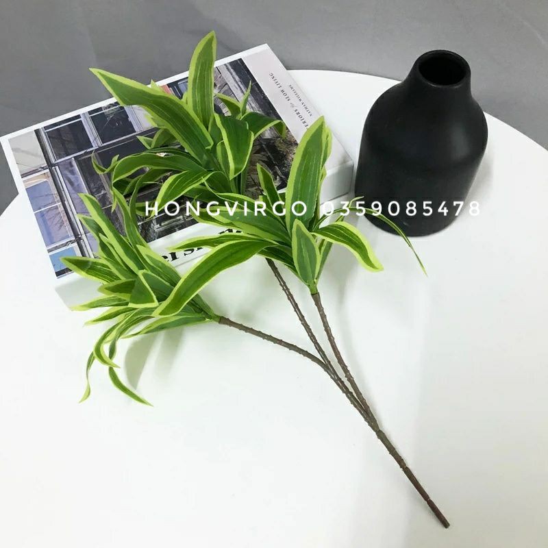 Cụm Lá Phát Tài Giả 3 nhánh - Lá Giả Trang Trí
