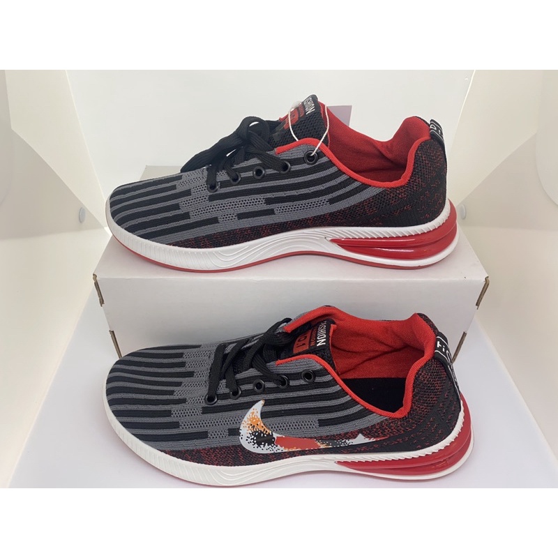 Giày thể thao Nam, đế độn cao su dẻo màu đỏ, cổ thấp thoải mái, Full size 39/43 mã 136 + hình ảnh thật 100%