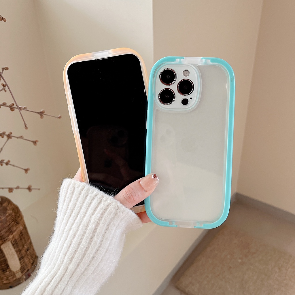 Ốp Điện Thoại Silicone Trong Suốt Chống Sốc Có Giá Đỡ Cho iPhone 13 12 11 Pro Max XS XR 8 7 Plus