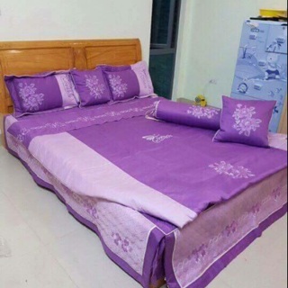 Chăn ga gối satin cotton 7 món