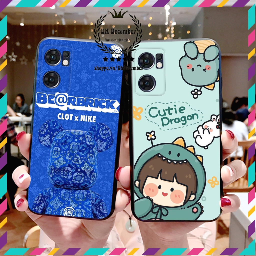 Ốp lưng Oppo RENO 7 5G in hình 3D lucky, gấu Brick xinh xắn - KHÔNG NÊN BỎ LỠ