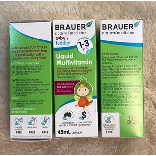 VITAMIN TỔNG HỢP BRAUER CHO BÉ TỪ 1Y-3Y
