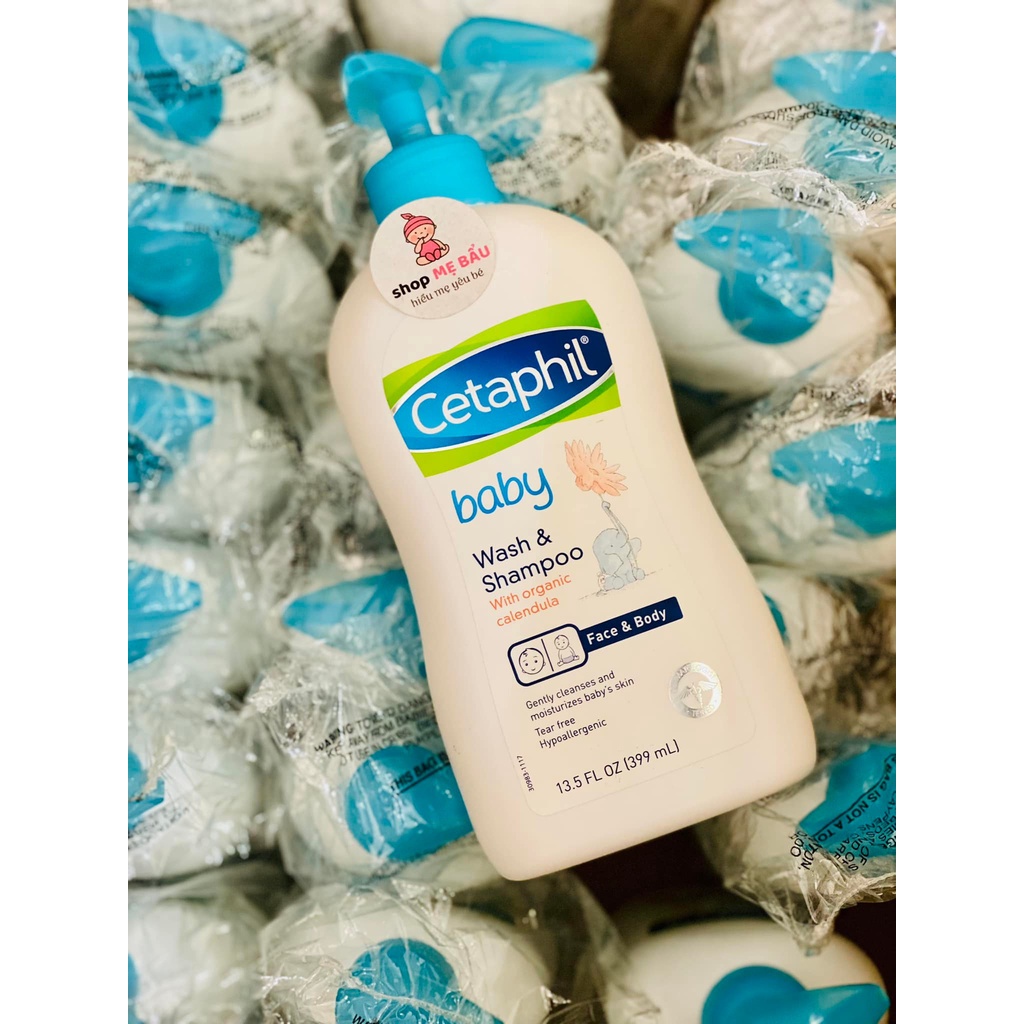 Sữa tắm gội có vòi 2in1 Cetaphil Baby Baby Wash &amp; Shampoo 399ml - USA