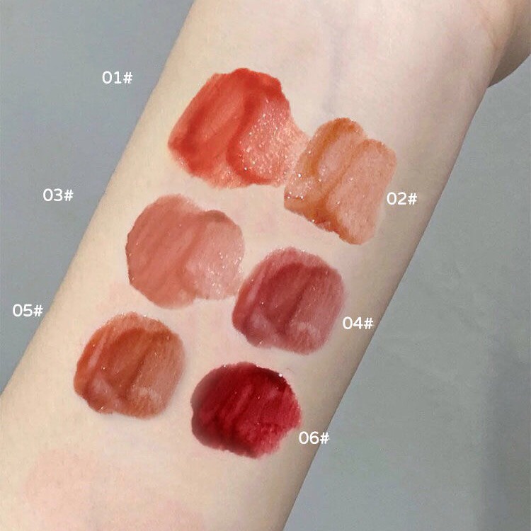 Son kem bóng tuýp PINKYFOCUS căng mọng nhẹ môi Clear Mirror Lip Glaze PinkyFocus PKFC03