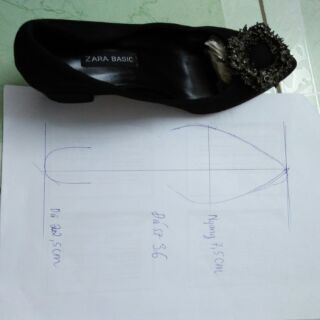 Giày zara công sở mặt đá sz 35