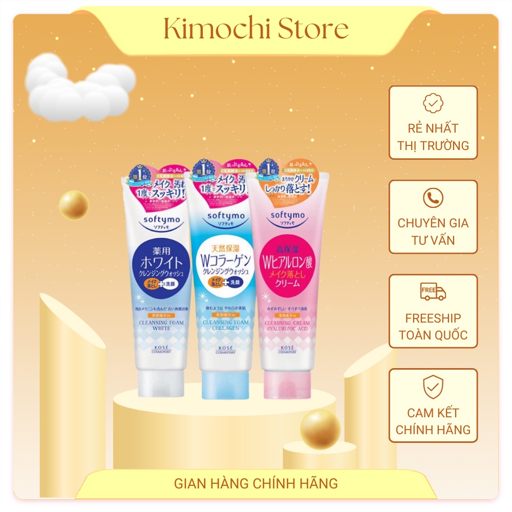 Sữa rửa mặt Kose Softymo Cleansing Foam Nhật Bản 220g Kimochi Store