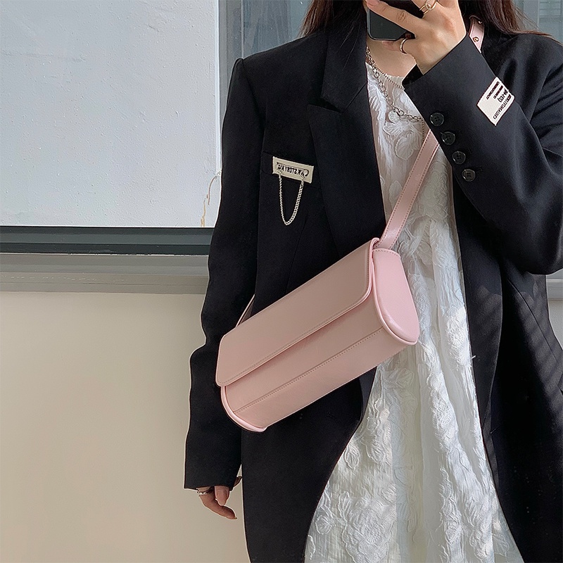 Túi đeo chéo IELGY màu hồng đơn giản tùy chỉnh thiết kế thời trang cao cấp cho nữ