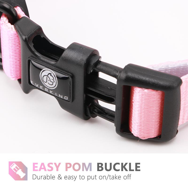 HamshMoc Vòng cổ họa tiết ombre màu gradient có thể điều chỉnh cho thú cưng cỡ nhỏ/vừa/lớn 1