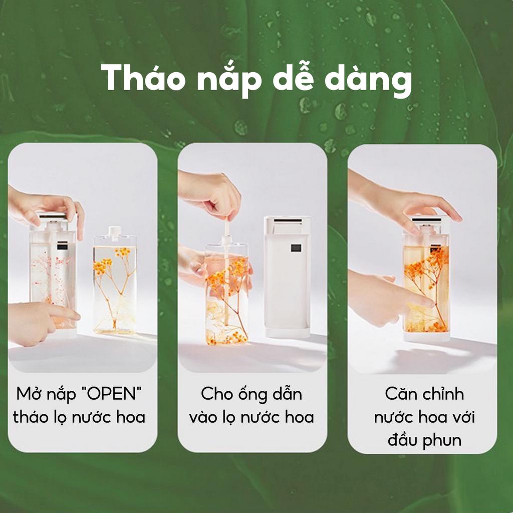 Máy Xịt Thơm Phòng Tự Động JD999, Nước Hoa Thơm Phòng, 6 Mùi Hương, Tích Hợp Pin Sạc USB 1200mAh
