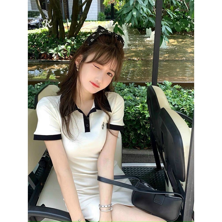 đầm body thun borip cổ trụ ngắn tay